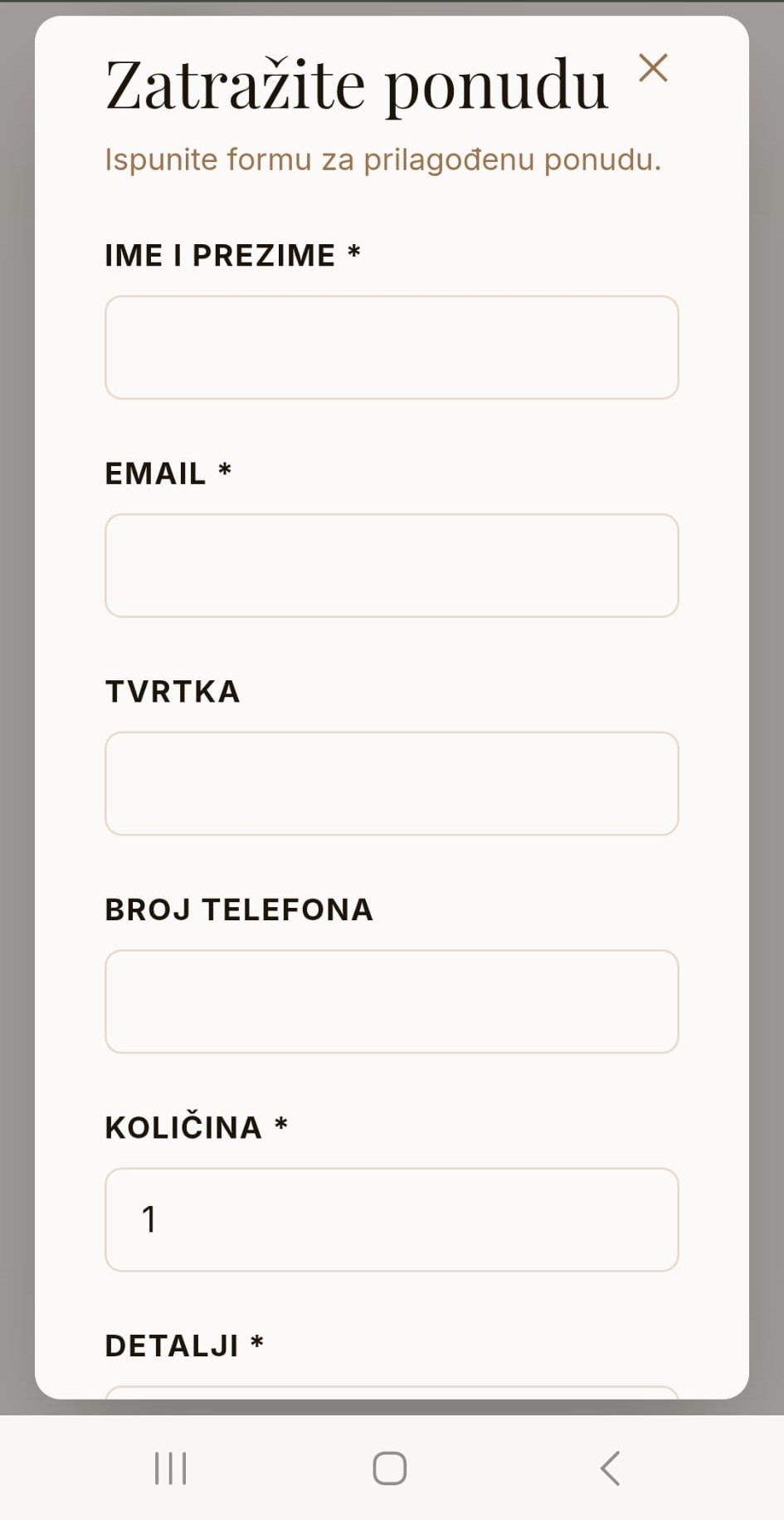 Forma za upit